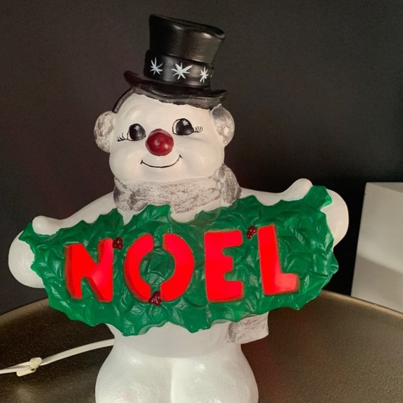Vintage Christmas Frosty Snowman NOEL Light - Picture 2 of 8